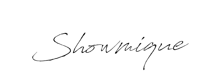 Create a beautiful signature design for name Showmique. With this signature (Antro_Vectra) fonts, you can make a handwritten signature for free. Showmique signature style 6 images and pictures png