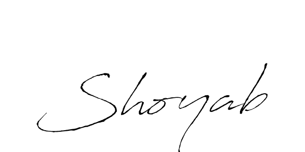 Make a beautiful signature design for name Shoyab. With this signature (Antro_Vectra) style, you can create a handwritten signature for free. Shoyab signature style 6 images and pictures png