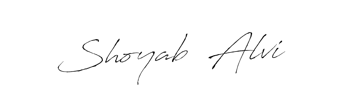 Shoyab  Alvi stylish signature style. Best Handwritten Sign (Antro_Vectra) for my name. Handwritten Signature Collection Ideas for my name Shoyab  Alvi. Shoyab  Alvi signature style 6 images and pictures png