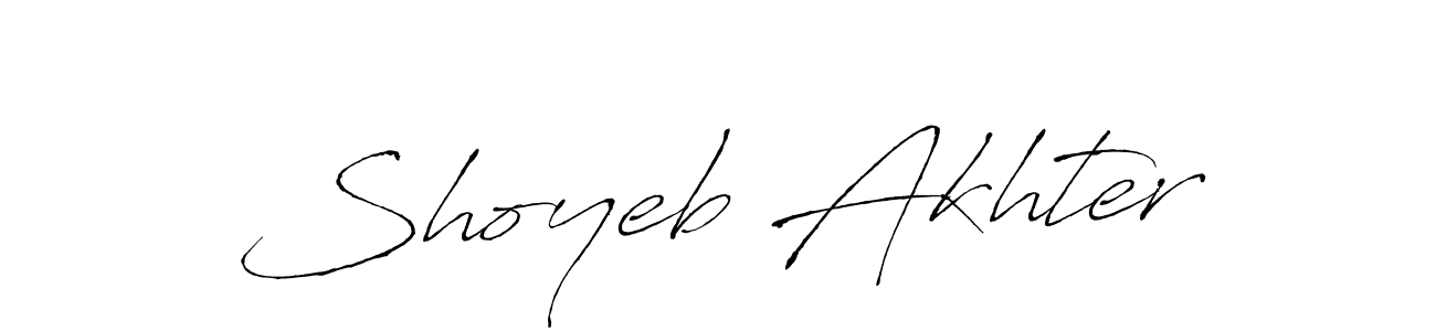Design your own signature with our free online signature maker. With this signature software, you can create a handwritten (Antro_Vectra) signature for name Shoyeb Akhter. Shoyeb Akhter signature style 6 images and pictures png