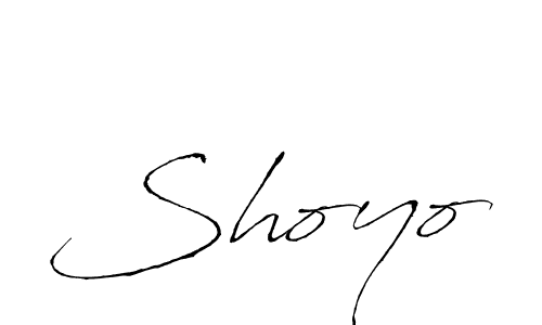 Make a beautiful signature design for name Shoyo. With this signature (Antro_Vectra) style, you can create a handwritten signature for free. Shoyo signature style 6 images and pictures png