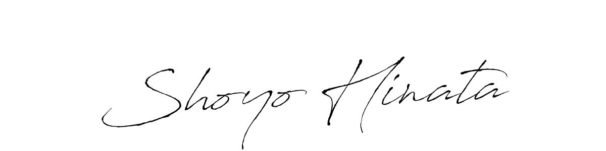 Create a beautiful signature design for name Shoyo Hinata. With this signature (Antro_Vectra) fonts, you can make a handwritten signature for free. Shoyo Hinata signature style 6 images and pictures png