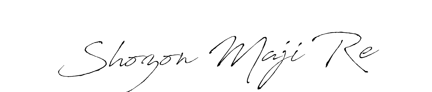 Make a beautiful signature design for name Shozon Maji Re. With this signature (Antro_Vectra) style, you can create a handwritten signature for free. Shozon Maji Re signature style 6 images and pictures png