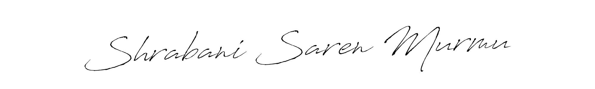 The best way (Antro_Vectra) to make a short signature is to pick only two or three words in your name. The name Shrabani Saren Murmu include a total of six letters. For converting this name. Shrabani Saren Murmu signature style 6 images and pictures png