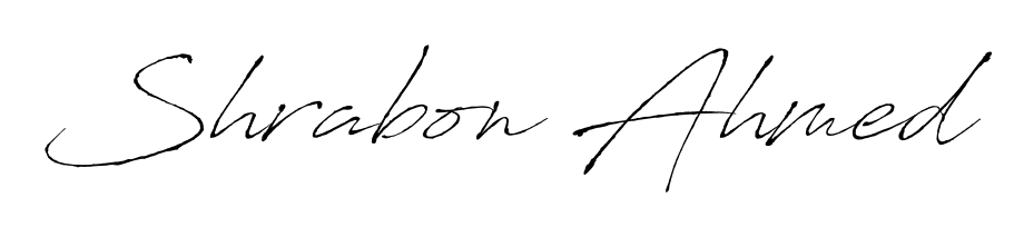 Discover how Shrabon Ahmed looks in an executive cursive font (Antro_Vectra). Perfect for legal documents, invoices, and certificates. Shrabon Ahmed signature style 6 images and pictures png