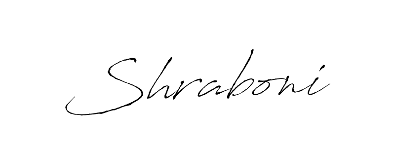 Make a beautiful signature design for name Shraboni. With this signature (Antro_Vectra) style, you can create a handwritten signature for free. Shraboni signature style 6 images and pictures png