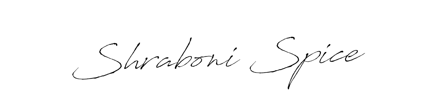 You should practise on your own different ways (Antro_Vectra) to write your name (Shraboni Spice) in signature. don't let someone else do it for you. Shraboni Spice signature style 6 images and pictures png