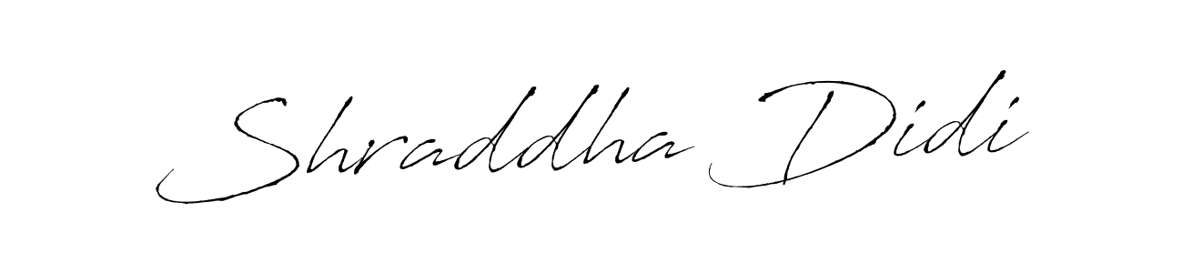 How to make Shraddha Didi name signature. Use Antro_Vectra style for creating short signs online. This is the latest handwritten sign. Shraddha Didi signature style 6 images and pictures png