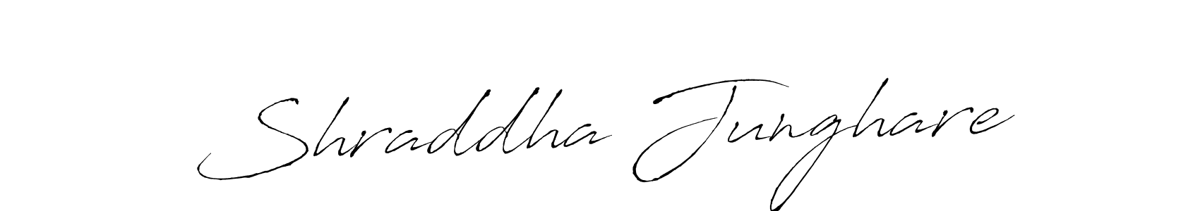 Create a beautiful signature design for name Shraddha Junghare. With this signature (Antro_Vectra) fonts, you can make a handwritten signature for free. Shraddha Junghare signature style 6 images and pictures png