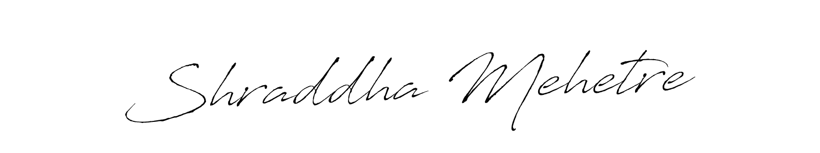 The best way (Antro_Vectra) to make a short signature is to pick only two or three words in your name. The name Shraddha Mehetre include a total of six letters. For converting this name. Shraddha Mehetre signature style 6 images and pictures png
