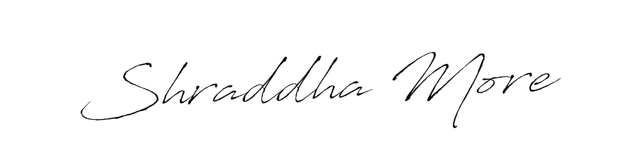 Design your own signature with our free online signature maker. With this signature software, you can create a handwritten (Antro_Vectra) signature for name Shraddha More. Shraddha More signature style 6 images and pictures png