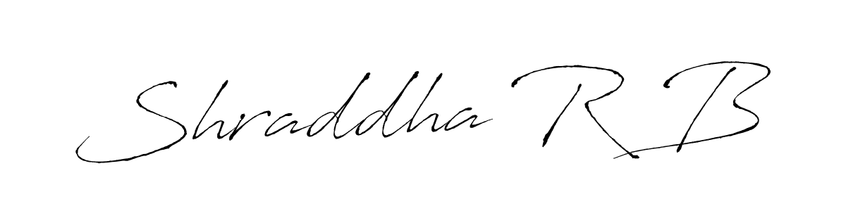 Use a signature maker to create a handwritten signature online. With this signature software, you can design (Antro_Vectra) your own signature for name Shraddha R B. Shraddha R B signature style 6 images and pictures png