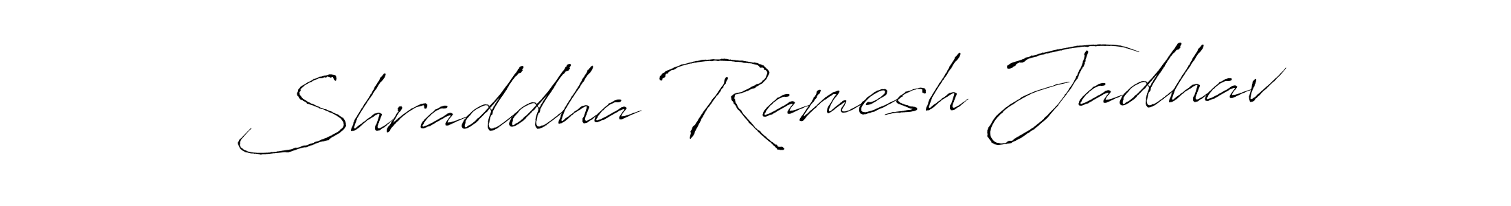 Antro_Vectra is a professional signature style that is perfect for those who want to add a touch of class to their signature. It is also a great choice for those who want to make their signature more unique. Get Shraddha Ramesh Jadhav name to fancy signature for free. Shraddha Ramesh Jadhav signature style 6 images and pictures png