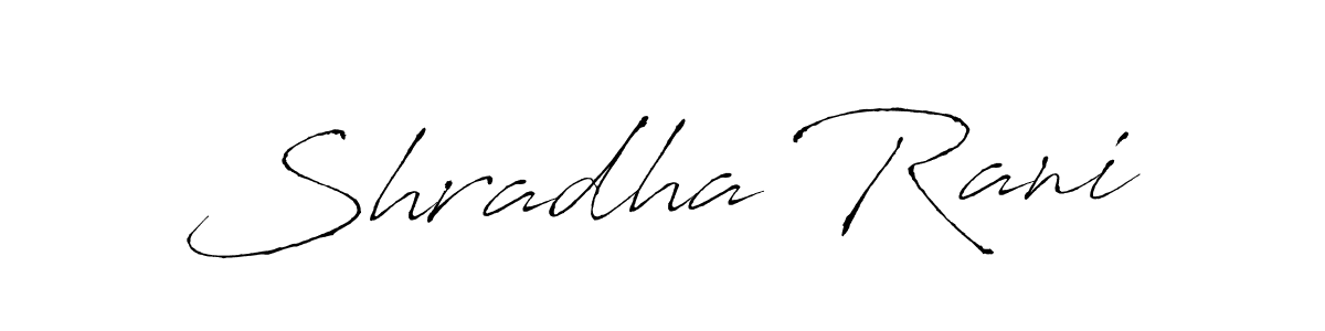 Shradha Rani stylish signature style. Best Handwritten Sign (Antro_Vectra) for my name. Handwritten Signature Collection Ideas for my name Shradha Rani. Shradha Rani signature style 6 images and pictures png