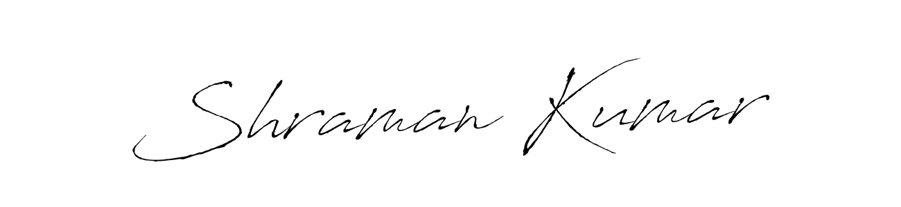 Design your own signature with our free online signature maker. With this signature software, you can create a handwritten (Antro_Vectra) signature for name Shraman Kumar. Shraman Kumar signature style 6 images and pictures png
