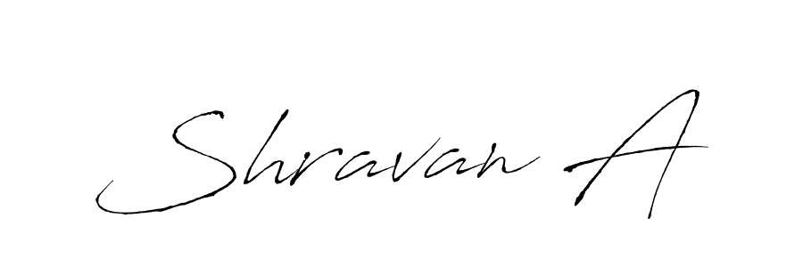 Make a beautiful signature design for name Shravan A. With this signature (Antro_Vectra) style, you can create a handwritten signature for free. Shravan A signature style 6 images and pictures png
