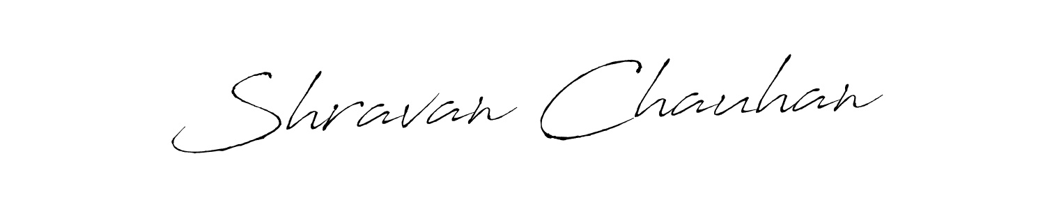 How to make Shravan Chauhan name signature. Use Antro_Vectra style for creating short signs online. This is the latest handwritten sign. Shravan Chauhan signature style 6 images and pictures png
