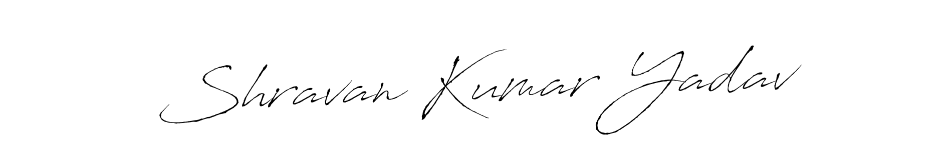 How to make Shravan Kumar Yadav name signature. Use Antro_Vectra style for creating short signs online. This is the latest handwritten sign. Shravan Kumar Yadav signature style 6 images and pictures png