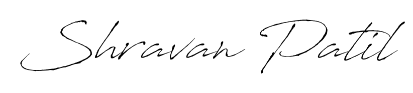 Quickly download Shravan Patil name signature in high-resolution PNG using Antro_Vectra style. Ready to insert into PDFs and online applications. Shravan Patil signature style 6 images and pictures png