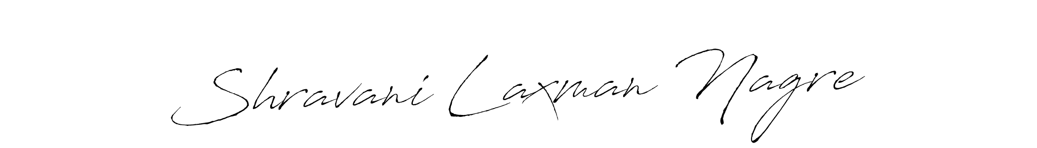 How to make Shravani Laxman Nagre name signature. Use Antro_Vectra style for creating short signs online. This is the latest handwritten sign. Shravani Laxman Nagre signature style 6 images and pictures png