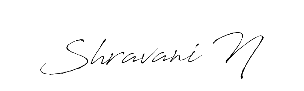 Make a beautiful signature design for name Shravani N. With this signature (Antro_Vectra) style, you can create a handwritten signature for free. Shravani N signature style 6 images and pictures png
