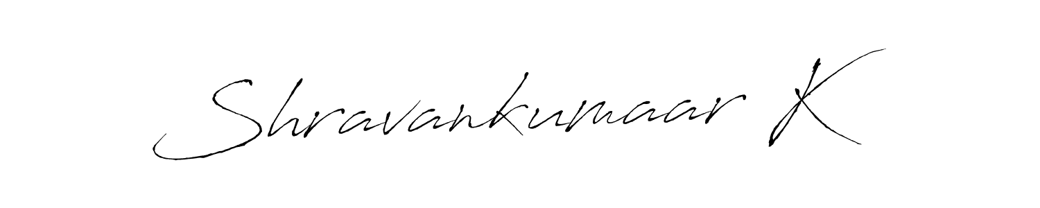 Make a beautiful signature design for name Shravankumaar K. With this signature (Antro_Vectra) style, you can create a handwritten signature for free. Shravankumaar K signature style 6 images and pictures png