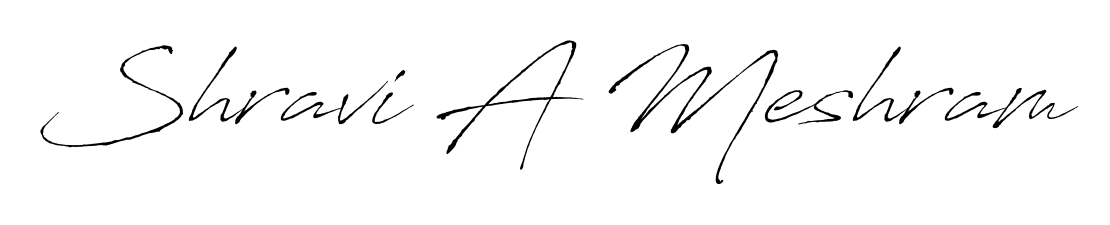Create an unforgettable impression when signing with Shravi A Meshram name styled in Antro_Vectra typography. 100% free online generator. Shravi A Meshram signature style 6 images and pictures png
