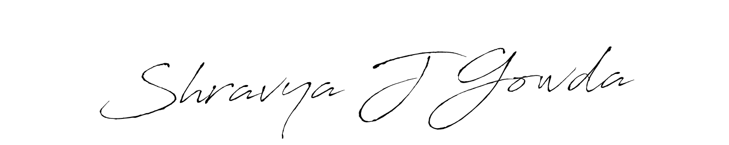 How to make Shravya J Gowda name signature. Use Antro_Vectra style for creating short signs online. This is the latest handwritten sign. Shravya J Gowda signature style 6 images and pictures png