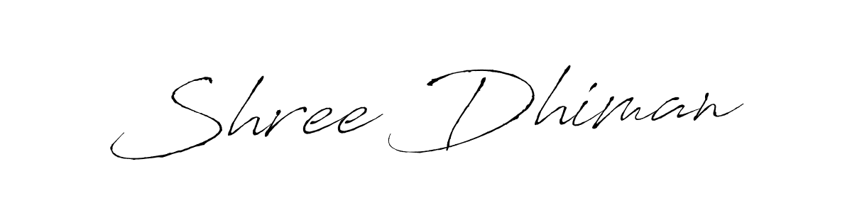 Make a beautiful signature design for name Shree Dhiman. With this signature (Antro_Vectra) style, you can create a handwritten signature for free. Shree Dhiman signature style 6 images and pictures png