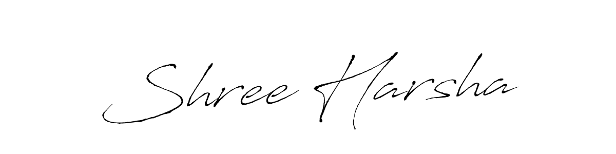 How to make Shree Harsha signature? Antro_Vectra is a professional autograph style. Create handwritten signature for Shree Harsha name. Shree Harsha signature style 6 images and pictures png
