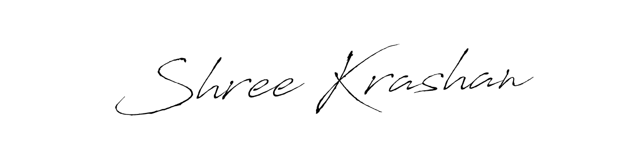 The best way (Antro_Vectra) to make a short signature is to pick only two or three words in your name. The name Shree Krashan include a total of six letters. For converting this name. Shree Krashan signature style 6 images and pictures png
