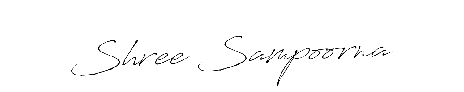 How to make Shree Sampoorna signature? Antro_Vectra is a professional autograph style. Create handwritten signature for Shree Sampoorna name. Shree Sampoorna signature style 6 images and pictures png