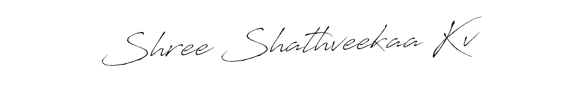 How to make Shree Shathveekaa Kv name signature. Use Antro_Vectra style for creating short signs online. This is the latest handwritten sign. Shree Shathveekaa Kv signature style 6 images and pictures png