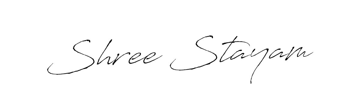 Design your own signature with our free online signature maker. With this signature software, you can create a handwritten (Antro_Vectra) signature for name Shree Stayam. Shree Stayam signature style 6 images and pictures png