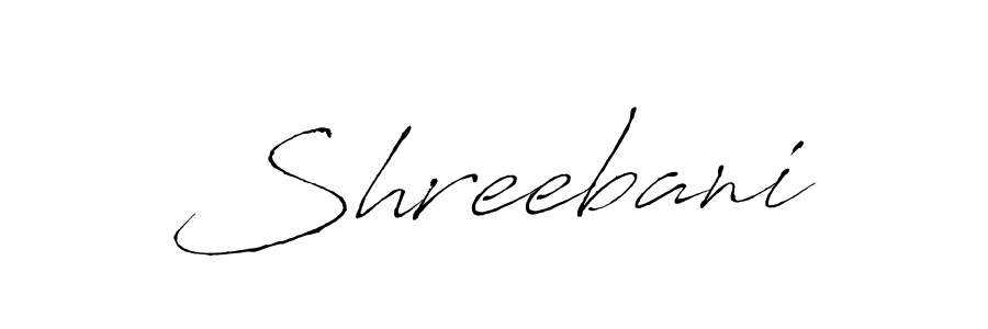 Use a signature maker to create a handwritten signature online. With this signature software, you can design (Antro_Vectra) your own signature for name Shreebani. Shreebani signature style 6 images and pictures png
