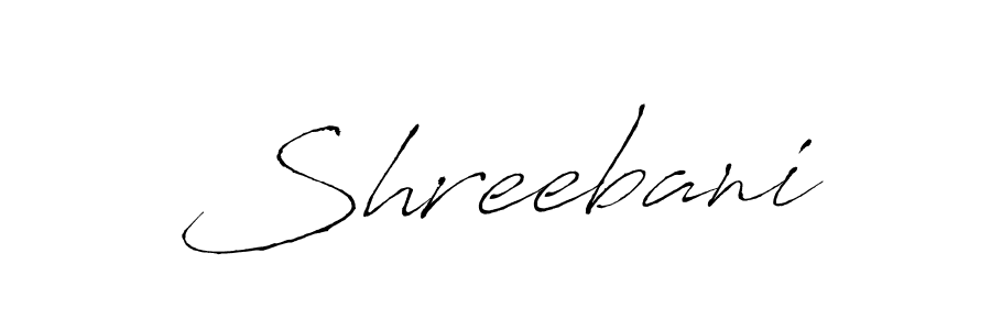 Use a signature maker to create a handwritten signature online. With this signature software, you can design (Antro_Vectra) your own signature for name Shreebani. Shreebani signature style 6 images and pictures png