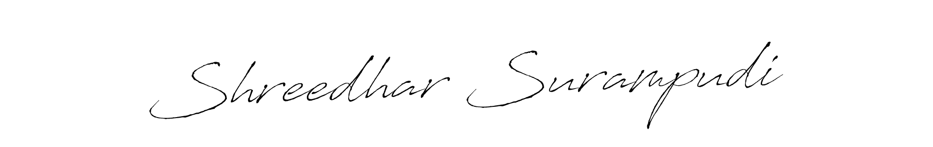 Antro_Vectra is a professional signature style that is perfect for those who want to add a touch of class to their signature. It is also a great choice for those who want to make their signature more unique. Get Shreedhar Surampudi name to fancy signature for free. Shreedhar Surampudi signature style 6 images and pictures png