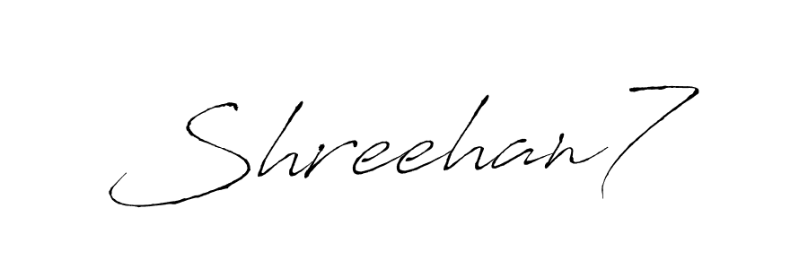 Create a beautiful signature design for name Shreehan7. With this signature (Antro_Vectra) fonts, you can make a handwritten signature for free. Shreehan7 signature style 6 images and pictures png