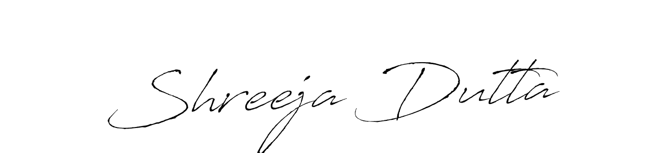 How to make Shreeja Dutta signature? Antro_Vectra is a professional autograph style. Create handwritten signature for Shreeja Dutta name. Shreeja Dutta signature style 6 images and pictures png
