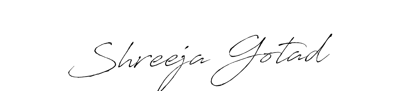 Antro_Vectra is a professional signature style that is perfect for those who want to add a touch of class to their signature. It is also a great choice for those who want to make their signature more unique. Get Shreeja Gotad name to fancy signature for free. Shreeja Gotad signature style 6 images and pictures png