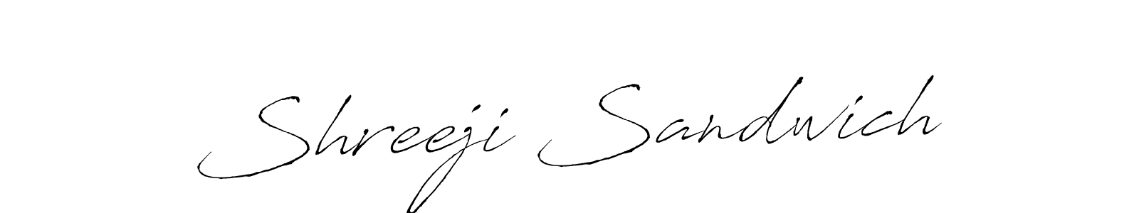 Design your own signature with our free online signature maker. With this signature software, you can create a handwritten (Antro_Vectra) signature for name Shreeji Sandwich. Shreeji Sandwich signature style 6 images and pictures png