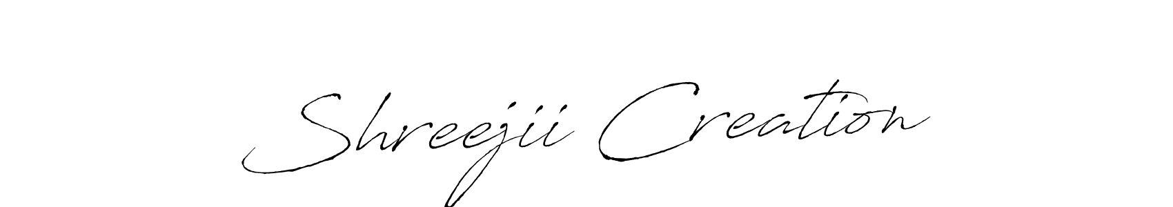 if you are searching for the best signature style for your name Shreejii Creation. so please give up your signature search. here we have designed multiple signature styles  using Antro_Vectra. Shreejii Creation signature style 6 images and pictures png