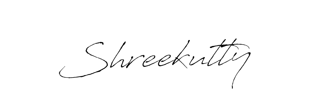 if you are searching for the best signature style for your name Shreekutty. so please give up your signature search. here we have designed multiple signature styles  using Antro_Vectra. Shreekutty signature style 6 images and pictures png