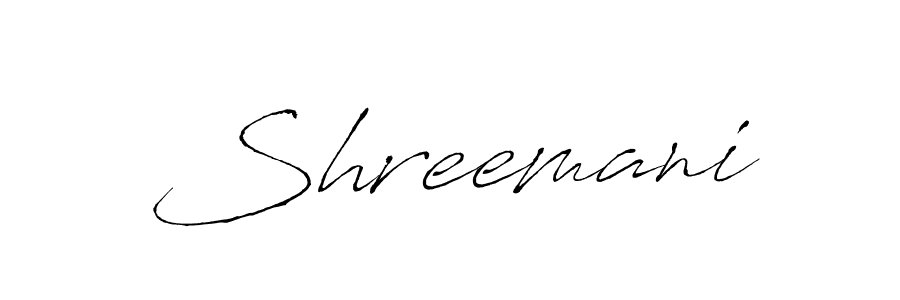 How to make Shreemani signature? Antro_Vectra is a professional autograph style. Create handwritten signature for Shreemani name. Shreemani signature style 6 images and pictures png