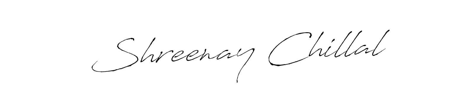 Also we have Shreenay Chillal name is the best signature style. Create professional handwritten signature collection using Antro_Vectra autograph style. Shreenay Chillal signature style 6 images and pictures png