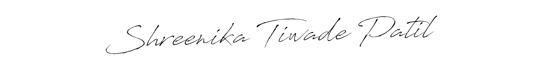 Antro_Vectra is a professional signature style that is perfect for those who want to add a touch of class to their signature. It is also a great choice for those who want to make their signature more unique. Get Shreenika Tiwade Patil name to fancy signature for free. Shreenika Tiwade Patil signature style 6 images and pictures png
