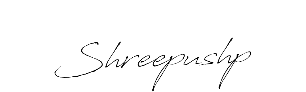 You should practise on your own different ways (Antro_Vectra) to write your name (Shreepushp) in signature. don't let someone else do it for you. Shreepushp signature style 6 images and pictures png