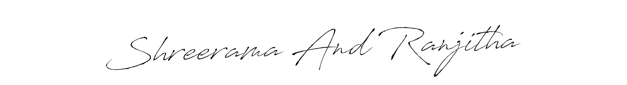 Create a beautiful signature design for name Shreerama And Ranjitha. With this signature (Antro_Vectra) fonts, you can make a handwritten signature for free. Shreerama And Ranjitha signature style 6 images and pictures png