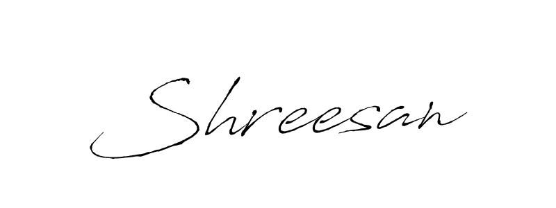 Use a signature maker to create a handwritten signature online. With this signature software, you can design (Antro_Vectra) your own signature for name Shreesan. Shreesan signature style 6 images and pictures png