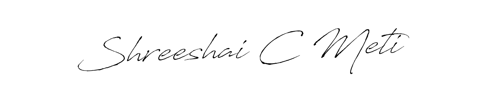 Also You can easily find your signature by using the search form. We will create Shreeshai C Meti name handwritten signature images for you free of cost using Antro_Vectra sign style. Shreeshai C Meti signature style 6 images and pictures png